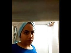 busty indian chick selfshot video after shower